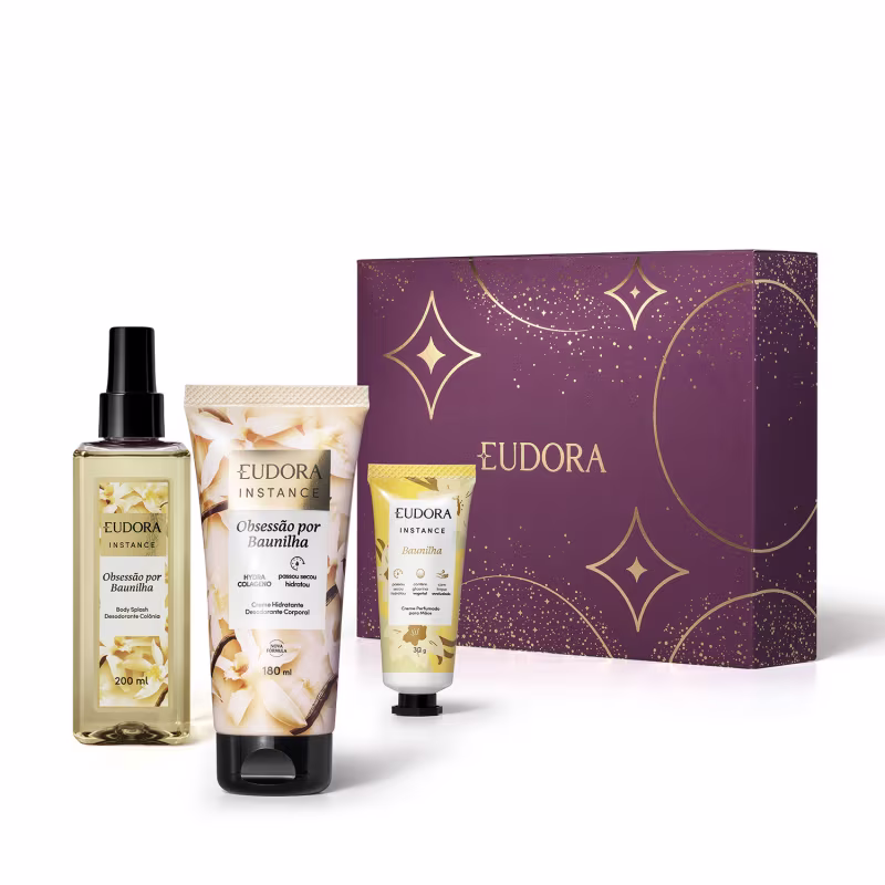 Kit Presente Eudora Instance Baunilha Amor (3 itens)